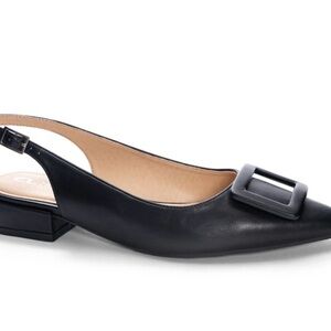 Chinese Laundry Elegant Black Slingback Flats sz 8 nwob